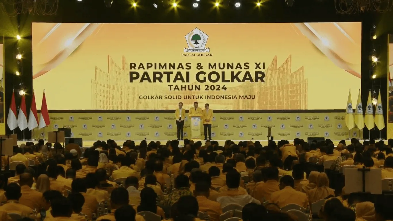MUNAS XI GOLKAR 2024 (2) MUNAS XI Golkar 2024 di Jakarta. Sumber YT Golkar Indonesia