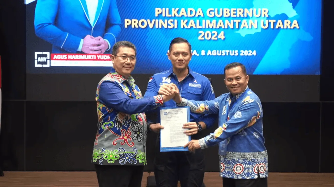 Rekomendasi Partai Demokrat Pilgub Kaltara 2024 Yansen-Suratno Paslon Gubernur dan Wakil Gubernur Pilkada Kaltara 2024. Sumber YT Partai Demokrat