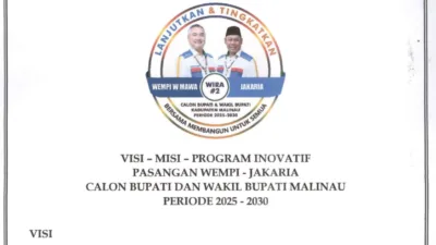 Download Visi Misi dan Program Wempi Jakaria, Paslon Pilbup Malinau 2024