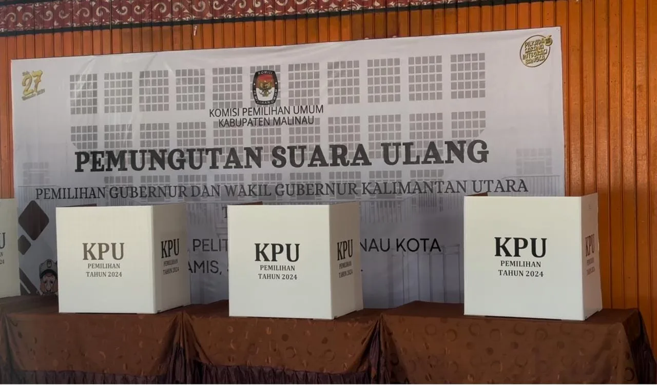 Pemungutan Suara Ulang Malinau Suasana Pemungutan Suara Ulang TPS 2 Desa Pelita Kanaan