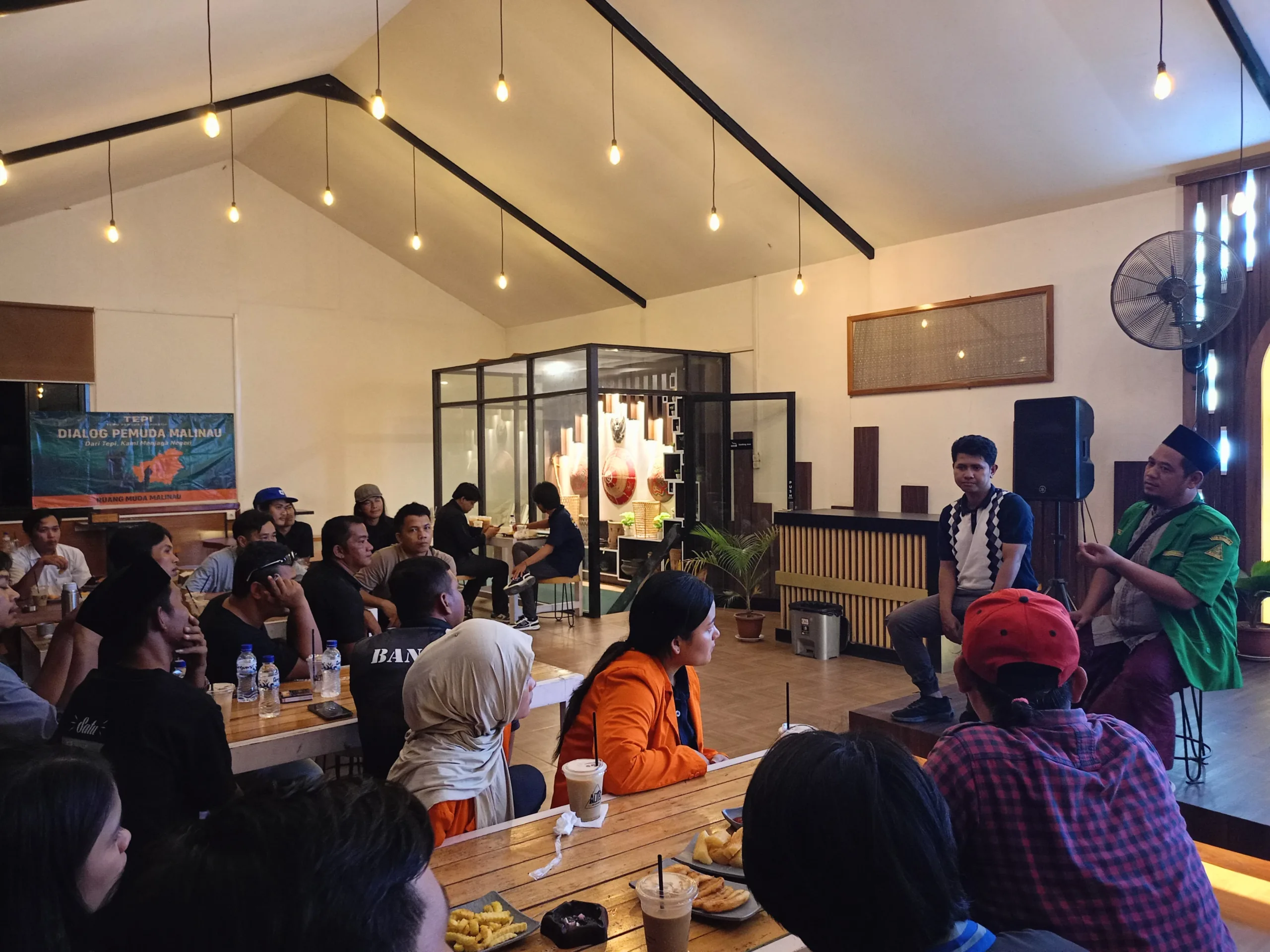 Dialog Pemuda “Dari Tepi Menjaga Negeri” oleh Komunitas Ruang Muda Malinau dan organisasi kepemudaan dalam upaya cegah narkoba di wilayah perbatasan, Kamis (31/07/2025)