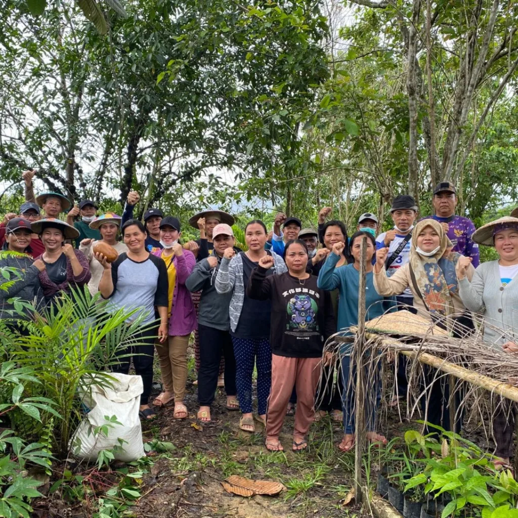 Kelompok tani di Tanjung Nanga Malinau memproduksi pupuk organik sebagai alternatif pengganti pupuk kimia.