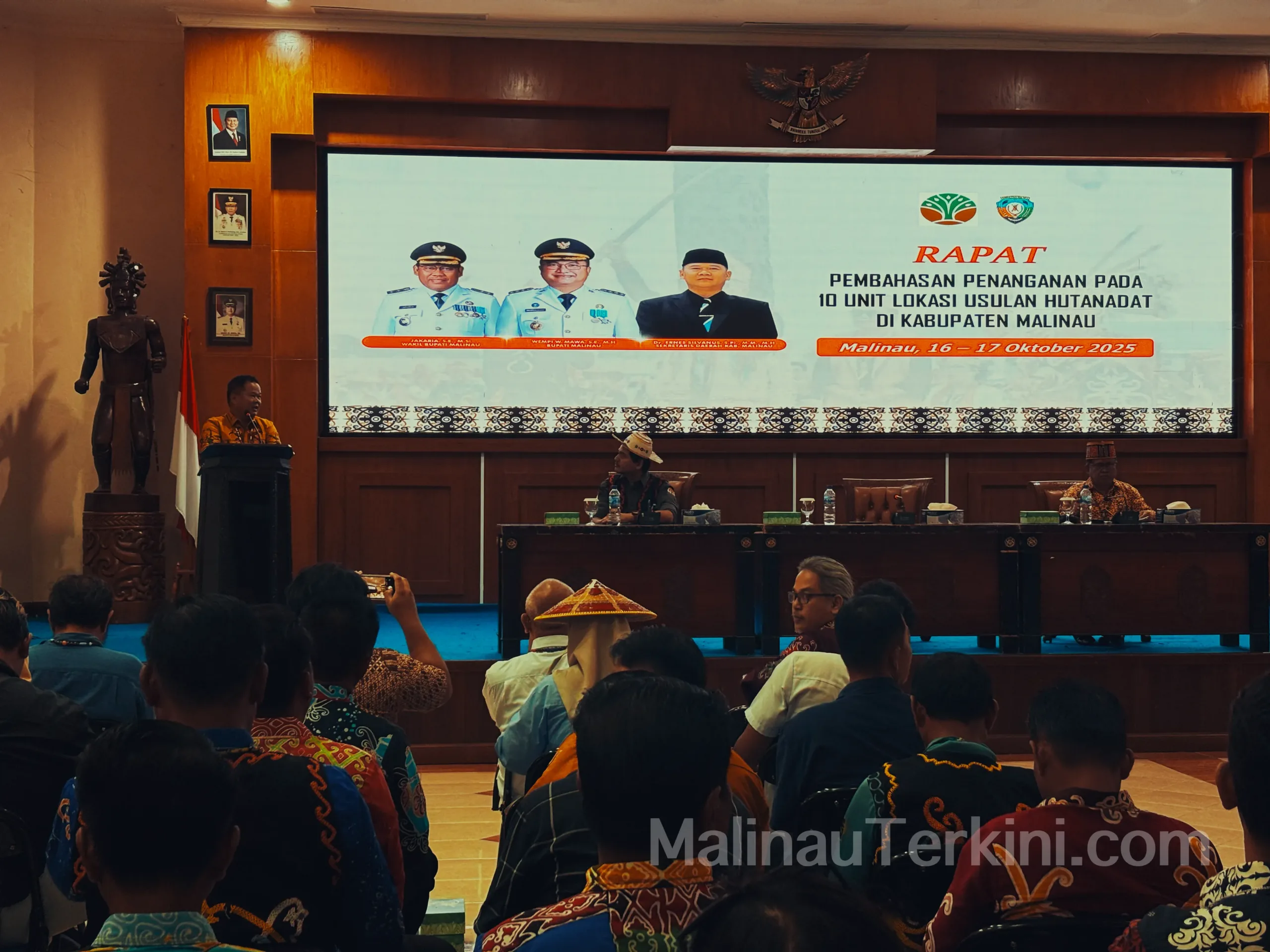 ekda Malinau Ernes Silvanus menghadiri pembahasan validasi 10 hutan adat bersama Satgas KLHK