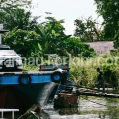 Ilustrasi Aktivitas ekonomi di Pelabuhan Malinau Kalimantan Utara