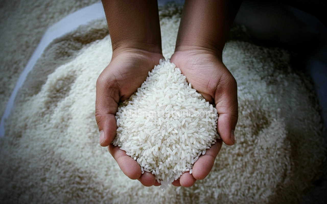 Ilustrasi beras lokal Malinau yang menjadi kebutuhan pangan utama masyarakat