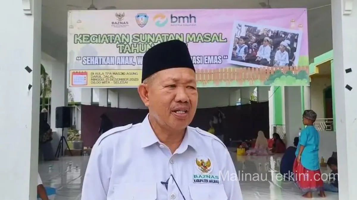 Ketua Baznas Malinau memberikan keterangan pers terkait pelaksanaan sunatan massal 2025 di Malinau.