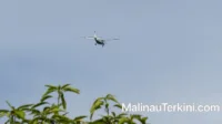 malinauterkini_26 Des 2025, 00.43 Pesawat Pilatus Porter melintas di wilayah perbatasan Krayan, Kalimantan Utara.