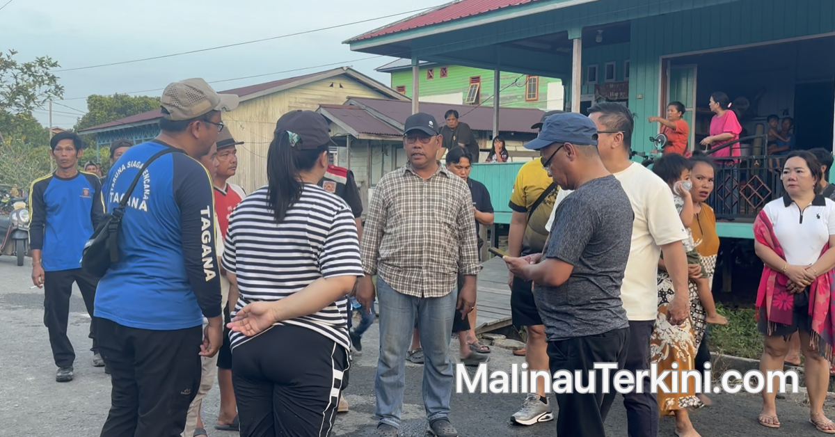 Wakil Bupati Malinau Jakaria meninjau lokasi kebakaran di Desa Respen Tubu.