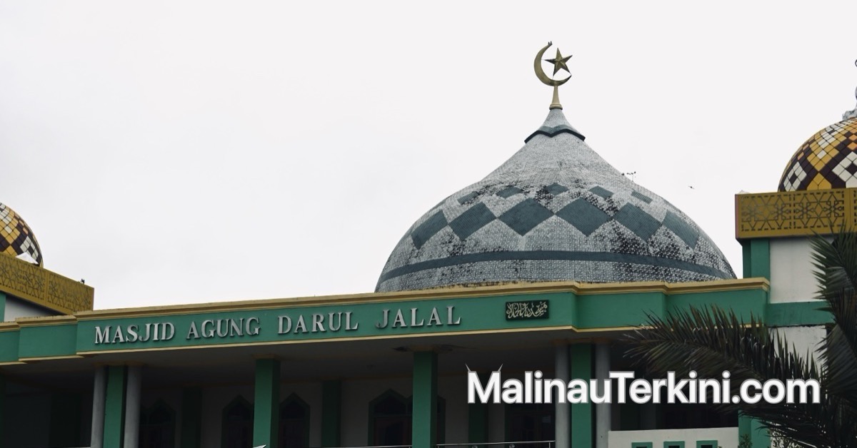 Masjid Agung Malinau, biasanya menyediakan juadah berbuka puasa di Malinau saat Ramadan