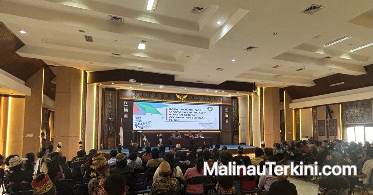 Koordinasi Komunitas Adat Sungai Tubu di Kantor Bupati Malinau, Kamis 5 Maret 2026