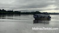 Suasana armada speedboat Malinau bersandar di dermaga dengan latar perairan tenang pasca pencabutan status waspada tsunami