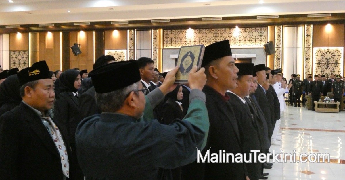 Prosesi pengambilan sumpah jabatan 285 pejabat aparatur sipil negara ASN Pemkab Malinau September 2026 © MalinauTerkini.com