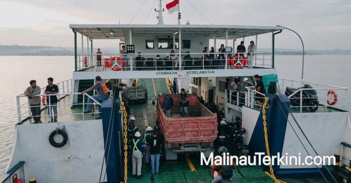 Ilustrasi jadwal kapal ferry Tarakan Sebawang KMP Manta terbaru